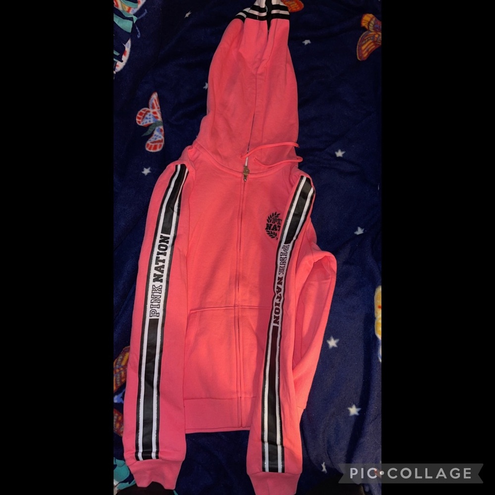 PINK NATION full zip hoodie NIB